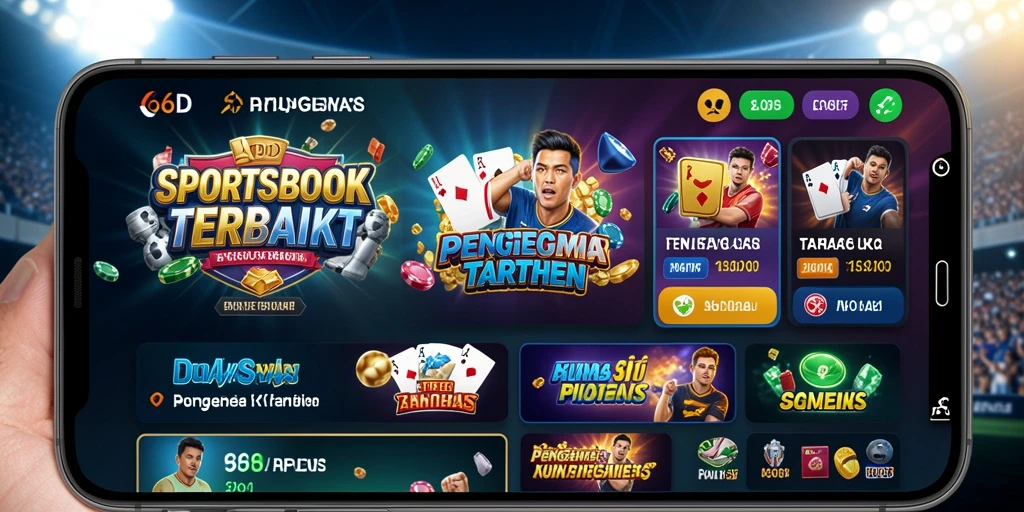 Screenshot utama 66D menampilkan antarmuka sports betting yang menarik.