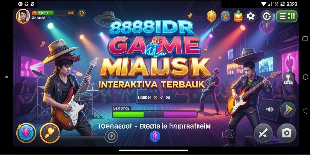 Tampilan gameplay interaktif aplikasi musik 888IDR yang seru.
