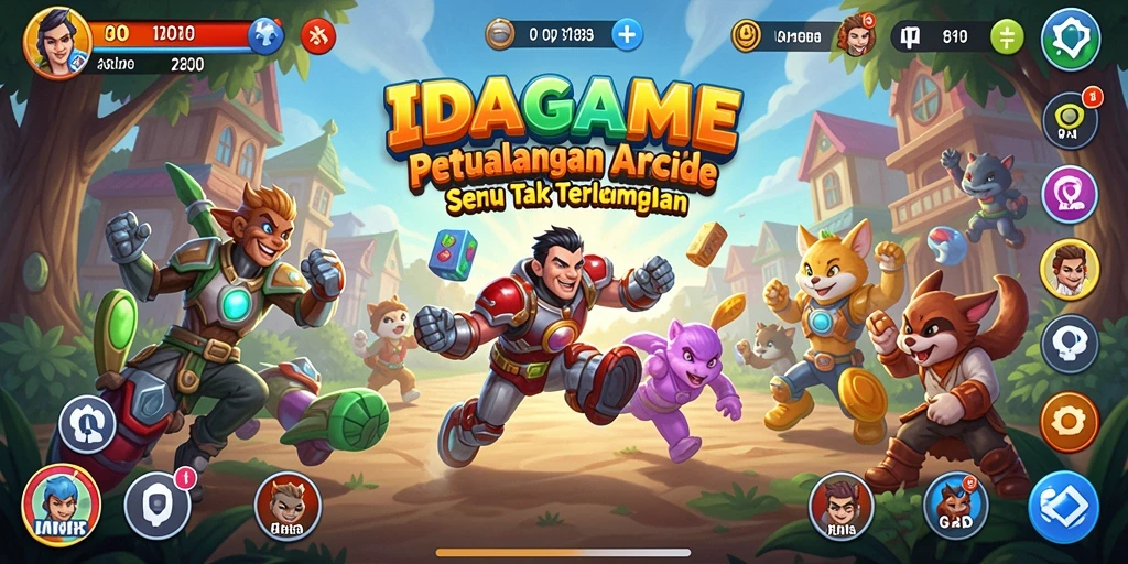 Tampilan gameplay seru yang menantang pemain dalam IDAGAME.
