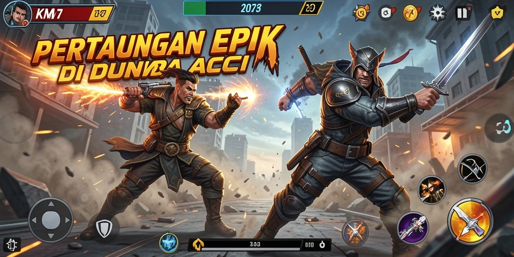 Tampilan menegangkan dari gameplay KM789 yang menampilkan aksi seru.