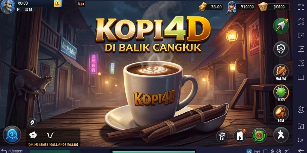 Screenshot gameplay KOPI4D menampilkan suasana mencekam dan tantangan saat menjelajahi kedai kopi.