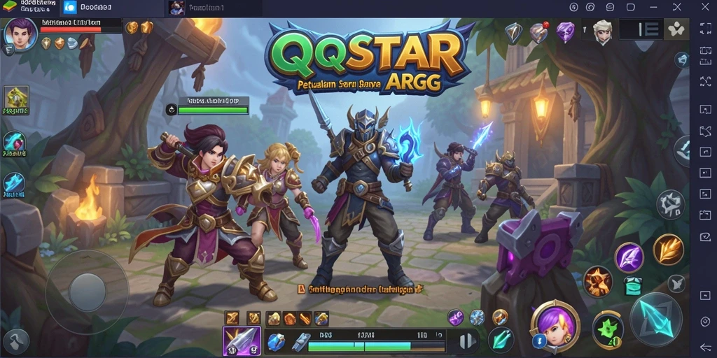 Tampilan menakjubkan dari gameplay petualangan ARPG QQSTAR.
