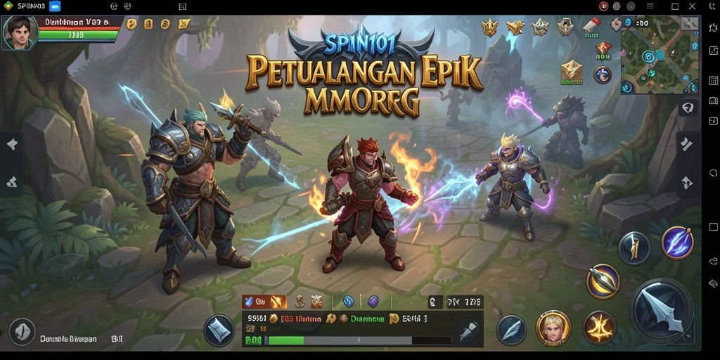 Tangkapan layar dari gameplay menarik dan aksi seru dalam SPIN101.