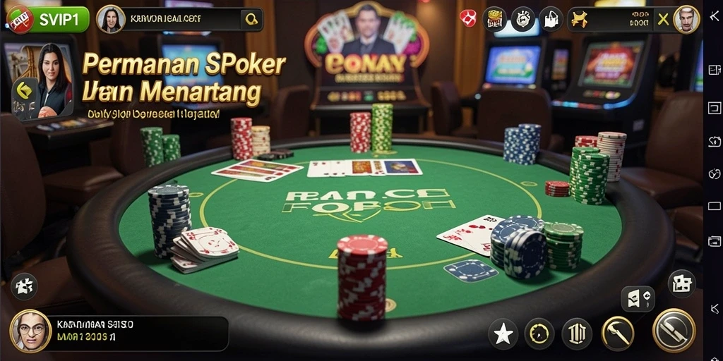 Tampilan gameplay poker menarik di SVIP1 dengan pemain aktif.