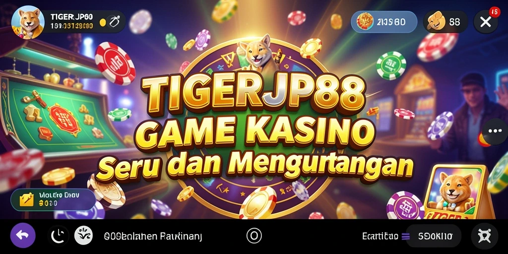 Tampilan seru dari gameplay TIGERJP88 dalam aplikasi Kasino.