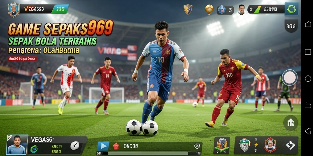 Tampilan gameplay seru di dalam VEGAS969 saat bertanding di lapangan.