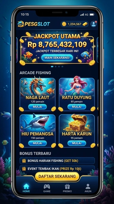 Tampilan aplikasi pesgslot yang sederhana dan mudah digunakan.